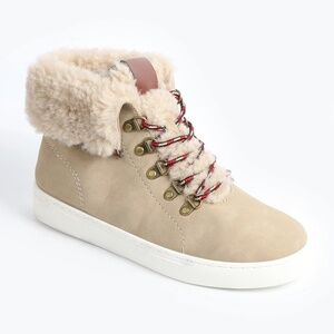 SuperCush Tori Sherpa Fold Over High Top Sneaker!